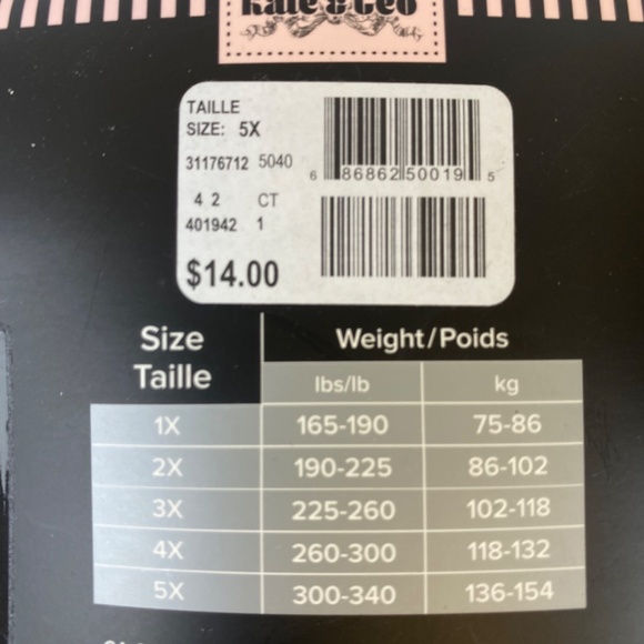 Plus-size 5x Black tights (Penningtons) - Picture 4 of 6